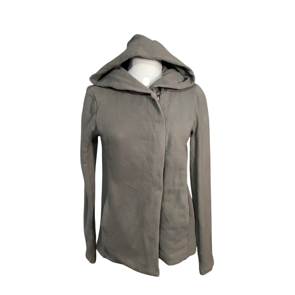 Standard James Perse Gray Hoodie Asymmetrical Zip Quiet Luxury Athlesiure 2 / M
